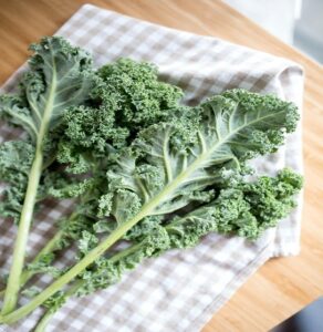 Kale on a table.