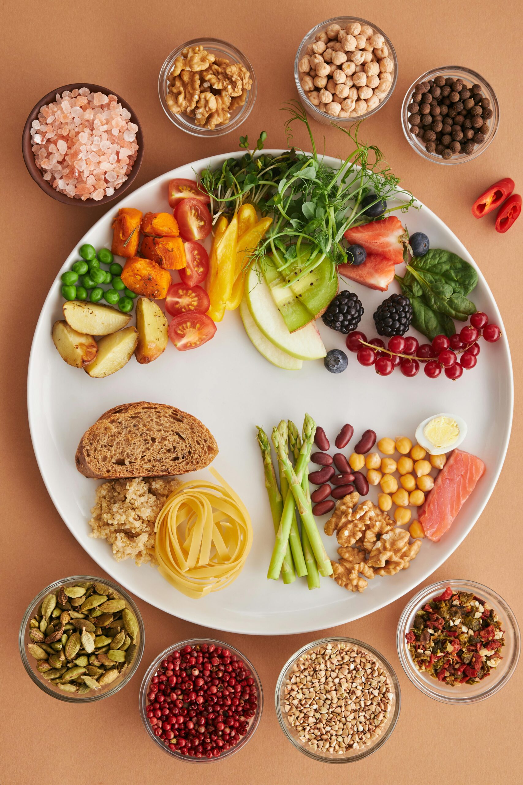 Flatlay of Assorted Nutritious Food